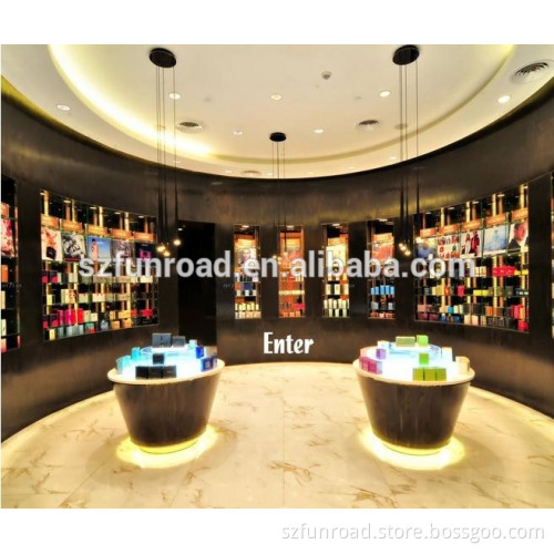 Cosmetic Store Furniture Fixture with Lighting Display Counter